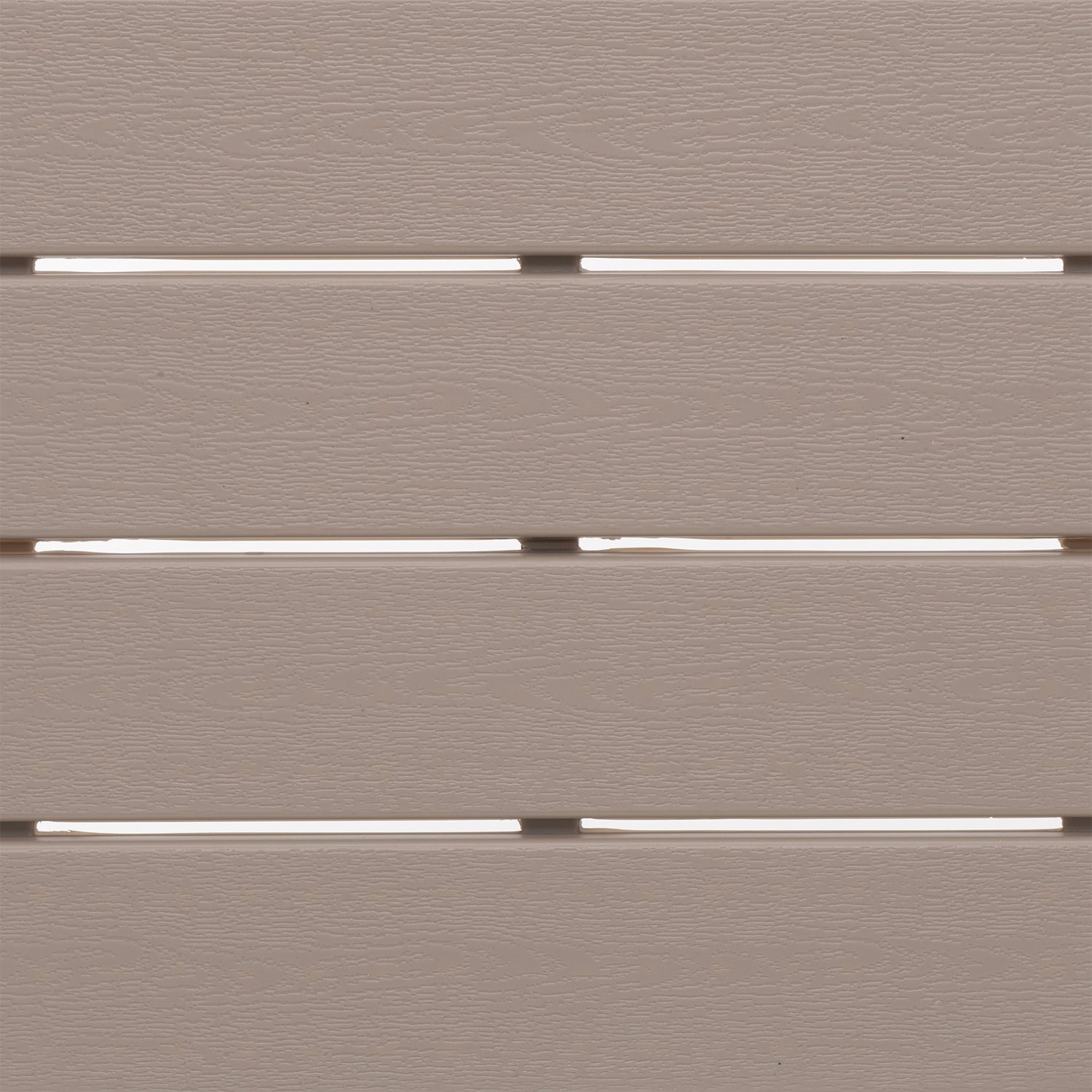 VESTIAMO CASA GIARDINO - Tavolo da giardino in acciaio Beige con Doghe Effetto Legno Tortora - h74x78x78 cm